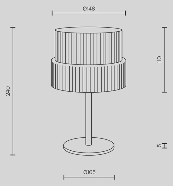 MAYTONI Stolní lampa Scala 3000K 12W MOD496TL-L12BZK