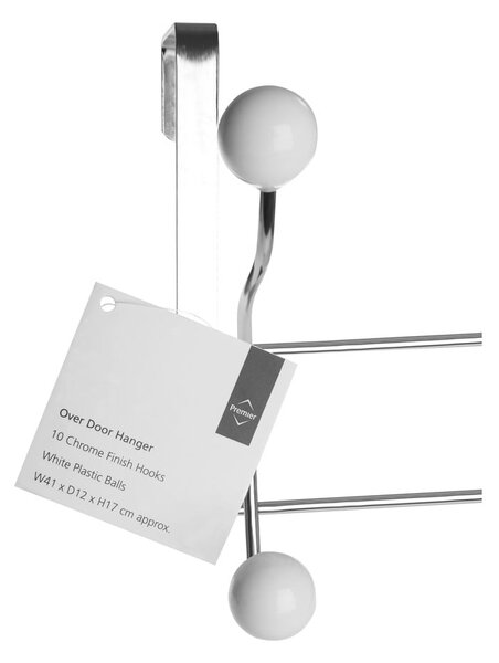 Kovový věšák na dveře ve stříbrné barvě 40,5 cm Jaxen – Premier Housewares