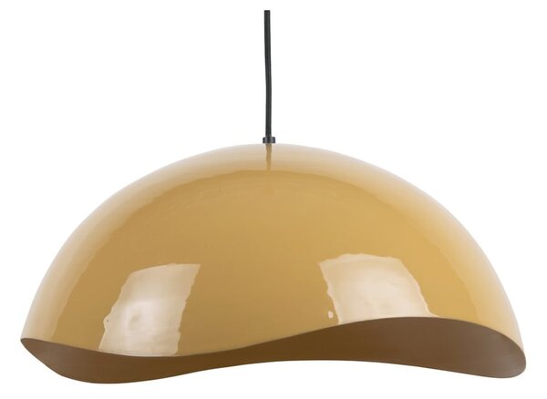 Závěsné svítidlo v hořčicové barvě s kovovým stínidlem ø 50 cm Waved – Leitmotiv