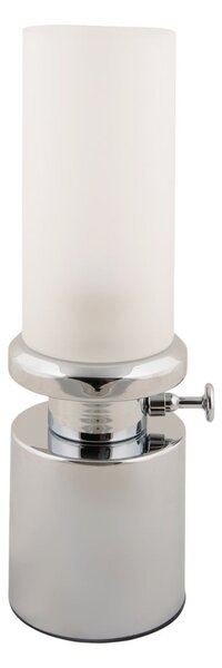 LED stmívatelná stolní lampa ve stříbrné barvě s kovovým stínidlem/se skleněným stínidlem (výška 29,5 cm) Camp – Leitmotiv