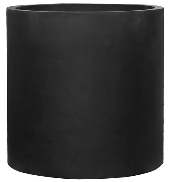 Pottery Pots Venkovní květináč kulatý Jumbo Max XL (barva černá), kolekce Natural, kompozit Fiberstone, průměr 110 cm x v 110 cm, objem cca 1026 l