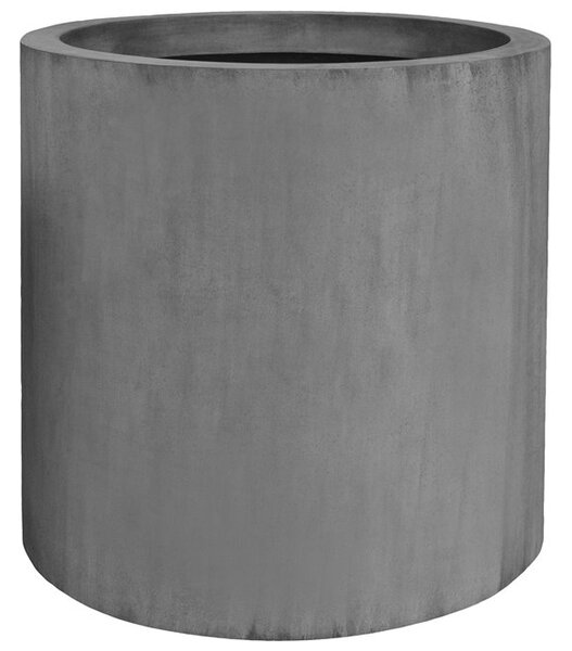 Pottery Pots Venkovní květináč kulatý Jumbo Max XL, Grey (barva šedá), kolekce Natural, kompozit Fiberstone, průměr 110 cm x v 110 cm, objem cca 1026 l