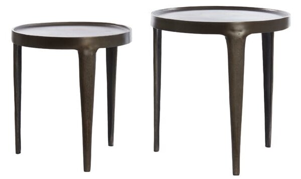 Kovový kulatý odkládací stolek ø 43 cm Tobias – Light & Living