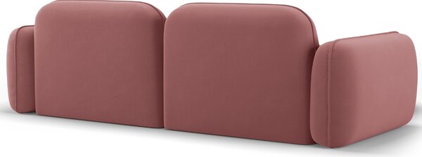 -25 % Dny MOMENTI– Cosmopolitan Design Růžová sametová rohová pohovka Sydney 230 cm, levá