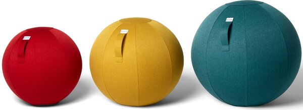 Hořčicově žlutý sedací / gymnastický míč VLUV LEIV Ø 65 cm