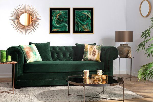 Obraz Abstract Green&Gold I 40 x 50 cm