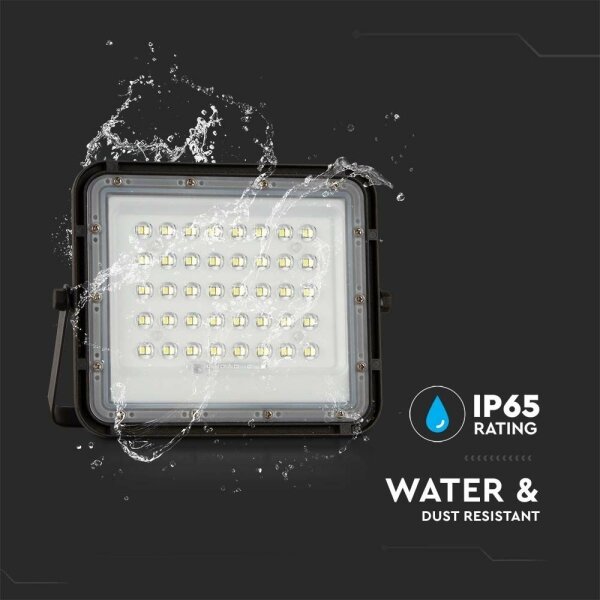 LED Venkovní solární reflektor LED/6W/3,2V IP65 4000K černá + DO