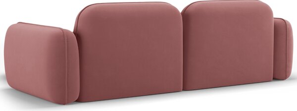 -25 % Dny MOMENTI– Cosmopolitan Design Růžová sametová rohová pohovka Sydney 230 cm, pravá