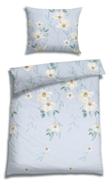 Florella Saténové povlečení Edel Satin Rena Sky Rozměr: 70x90 + 140x200 cm