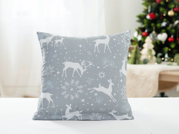 Carbotex Vánoční povlak na polštářek 40 × 40 cm – Bílí jeleni