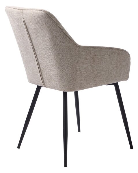 Béžové čalouněné jídelní křeslo s područkami Nolan – Unique Furniture
