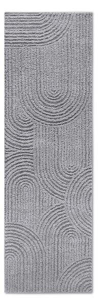 Šedý běhoun 80x240 cm Chappe Light Grey – Elle Decoration
