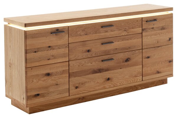 ŠIROKÁ KOMODA, dub, 180/84/44 cm Linea Natura - Šuplíkové komody