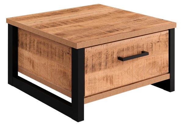 KONFERENČNÍ STOLEK, přírodní barvy, černá, kompozitní dřevo, 80/45/80 cm MID.YOU - Konferenční stolky, Online Only
