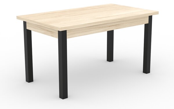 Jídelní stůl pro 6 osob 140x80 cm CADLA 11 - černý / dub sonoma