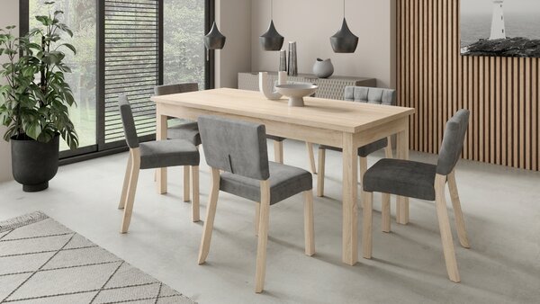 Jídelní stůl pro 6 osob 140x80 cm CADLA 10 - dub sonoma
