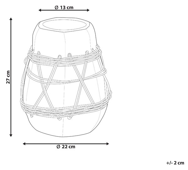 Dekorativní váza KAMERING Keramika 27 cm Modrá