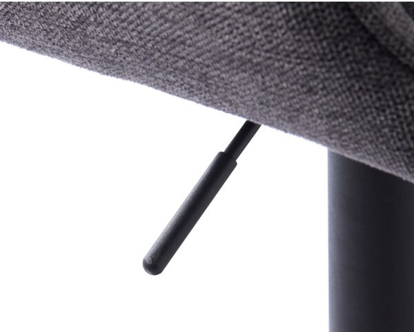 Tmavě šedá barová židle s nastavitelnou výškou Nolan – Unique Furniture