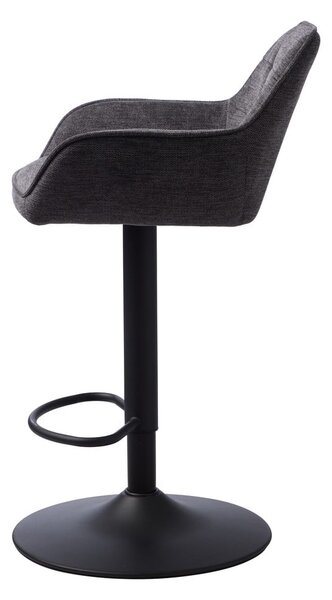 Tmavě šedá barová židle s nastavitelnou výškou Nolan – Unique Furniture