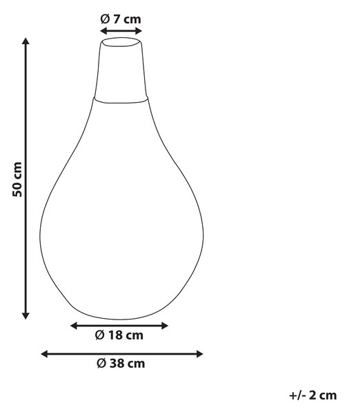Dekorativní váza OMBILIN Keramika 50 cm Bílá