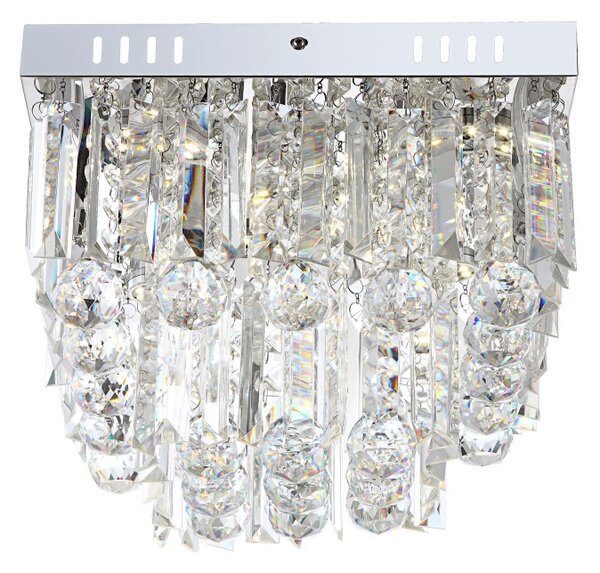 Globo 68594-6A LED stropní svítidlo Cleo 6x3W | 250lm | 4000K - průhledný křišťál, chrom