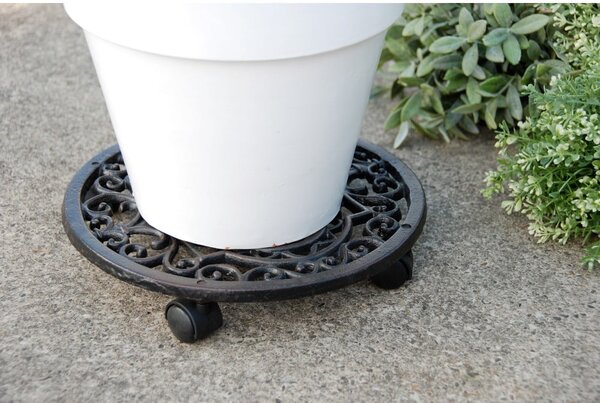 Kovový pojízdný podstavec pod květináč ø 29 cm Ornament – Esschert Design