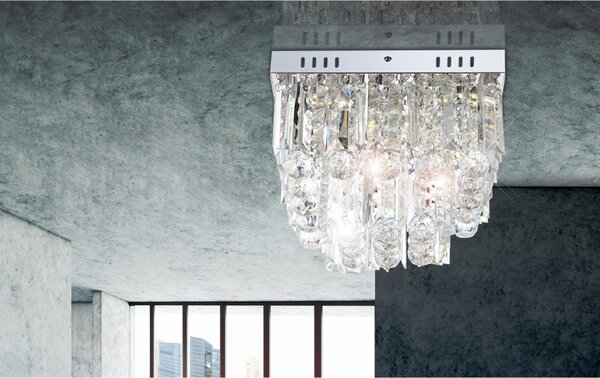 Globo 68594-6A LED stropní svítidlo Cleo 6x3W | 250lm | 4000K - průhledný křišťál, chrom