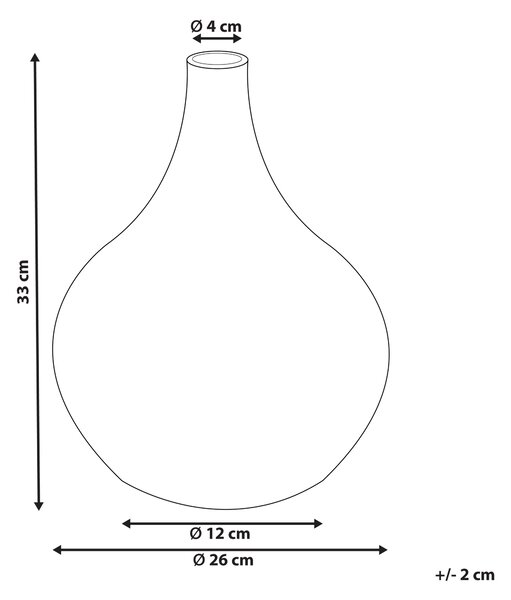 Dekorativní váza SIMPANG Keramika 33 cm Bílá