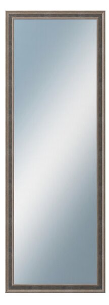 DANTIK - Zarámované zrcadlo - rozměr s rámem cca 50x140 cm z lišty TOOTH malá stříbrno černá (3164)