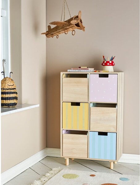 Dětská komoda z masivu pavlovnie v přírodní barvě 55x88,5x25,5 cm Calle – Bloomingville Mini