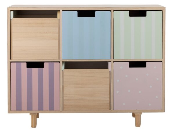 Dětská komoda z masivu pavlovnie v přírodní barvě 55x88,5x25,5 cm Calle – Bloomingville Mini