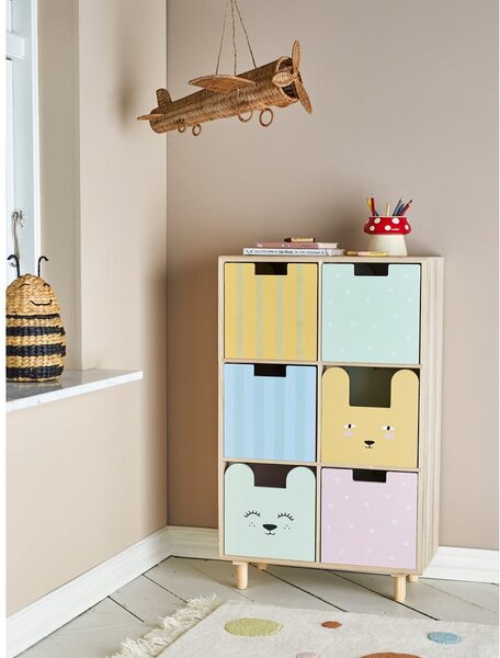 Dětská komoda z masivu pavlovnie v přírodní barvě 55x88,5x25,5 cm Calle – Bloomingville Mini
