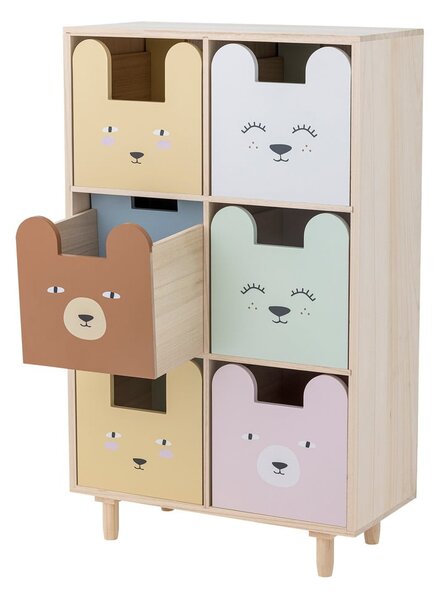 Dětská komoda z masivu pavlovnie v přírodní barvě 55x88,5x25,5 cm Calle – Bloomingville Mini