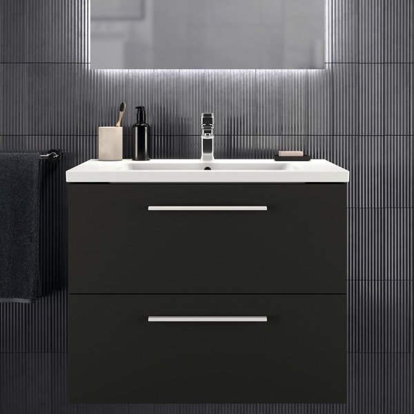 Antracitová závěsná skříňka pod umyvadlo 80x63 cm i.Life B – Ideal Standard