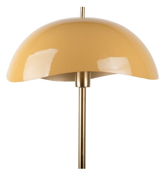 Stojací lampa v hořčicové barvě/ve zlaté barvě s kovovým stínidlem (výška 154 cm) Waved – Leitmotiv