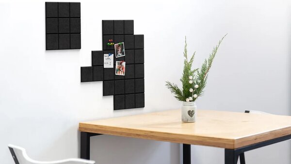 Filcové nástěnné panely 30×30 cm černé – 6 ks, Z6_FELT30x30BLACK