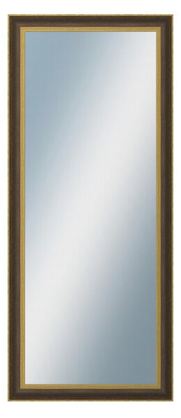 DANTIK - Zarámované zrcadlo - rozměr s rámem cca 60x140 cm z lišty ZVRATNÁ černozlatá plast (3071)