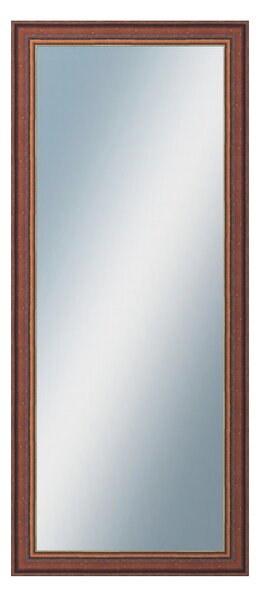 DANTIK - Zarámované zrcadlo - rozměr s rámem cca 60x140 cm z lišty ANGLIE hnědá Au linka (612)