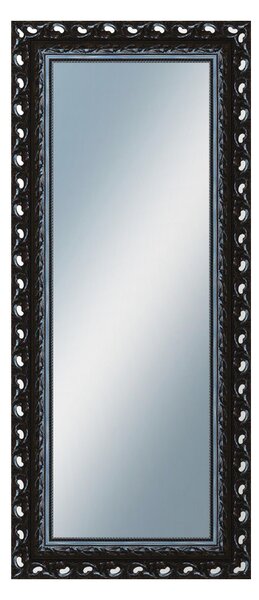 DANTIK - Zarámované zrcadlo - rozměr s rámem cca 60x140 cm z lišty ROKOKO černá lesklá (2632)