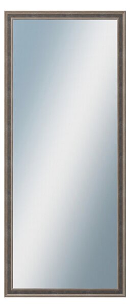 DANTIK - Zarámované zrcadlo - rozměr s rámem cca 60x140 cm z lišty TOOTH malá stříbrno černá (3164)