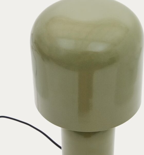 Zelená kovová stolní lampa Kave Home Monze