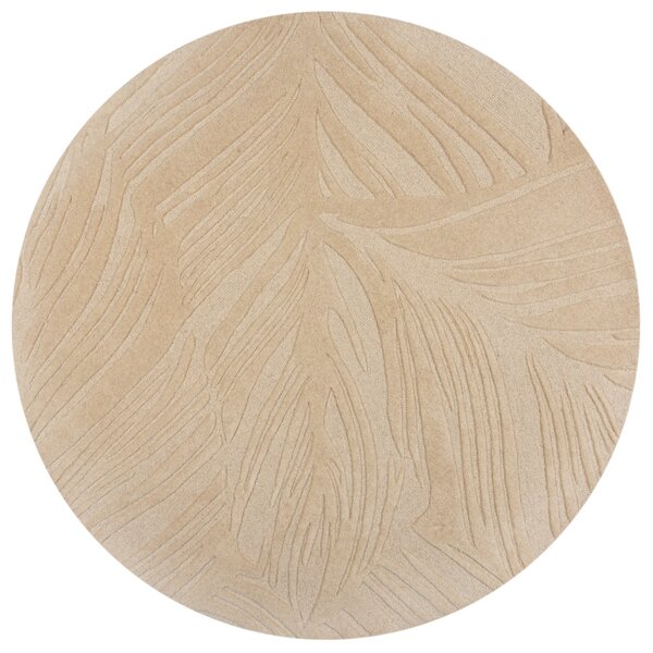 Flair Rugs koberce Kusový koberec Solace Lino Leaf Natural kruh - 160x160 (průměr) kruh cm