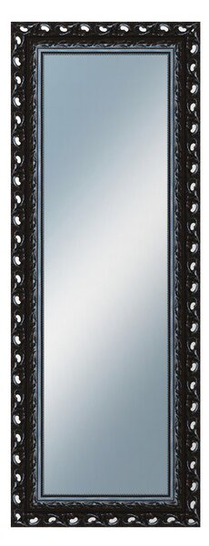 DANTIK - Zarámované zrcadlo - rozměr s rámem cca 60x160 cm z lišty ROKOKO černá lesklá (2632)