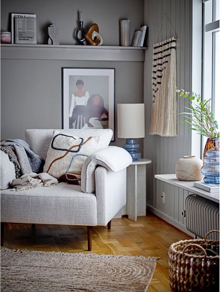 Modrá stolní lampa s textilním stínidlem (výška 51 cm) Fabiola – Bloomingville