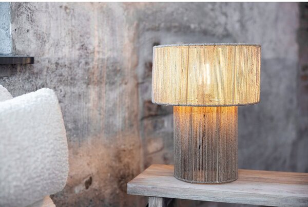 Stolní lampa v přírodní barvě se stínidlem z juty (výška 38 cm) Soga – Markslöjd