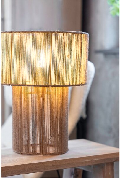 Stolní lampa v přírodní barvě se stínidlem z juty (výška 38 cm) Soga – Markslöjd