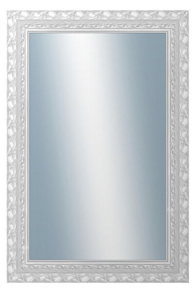 DANTIK - Zarámované zrcadlo - rozměr s rámem cca 80x120 cm z lišty ROKOKO stříbrná házená (2881)