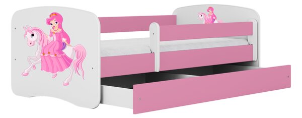 Kocot kids Dětská postel Babydreams princezna na koni růžová, varianta 70x140, bez šuplíků, bez matrace
