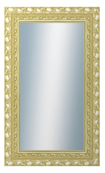 DANTIK - Zarámované zrcadlo - rozměr s rámem cca 60x100 cm z lišty ROKOKO zlatá házená (2882)