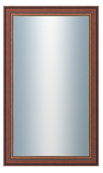 DANTIK - Zarámované zrcadlo - rozměr s rámem cca 60x100 cm z lišty ANGLIE hnědá Au linka (612)